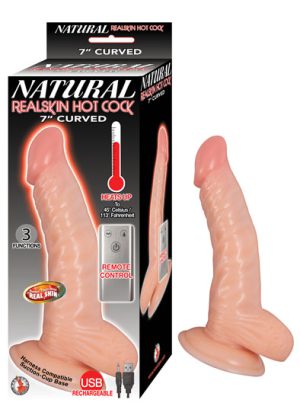 Natural Realskin Hot Cock Curved 7 – Flesh